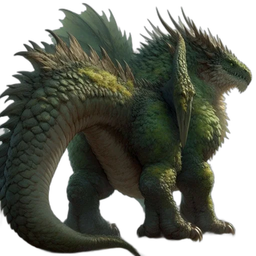 dragon, creature, animal, staff transparent PNG cut-out