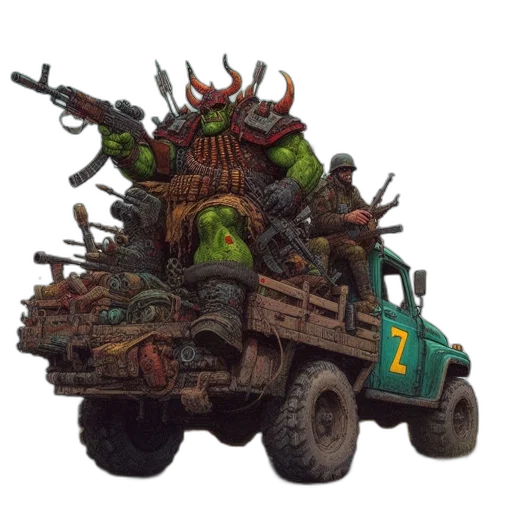weapon, car, creature, concept art transparent PNG cut-out