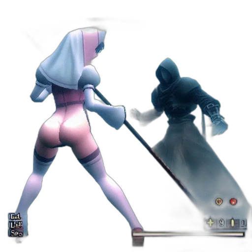 sword, robot, weapon, staff transparent PNG cut-out