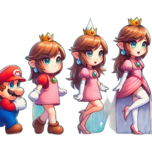 crown, dress, concept art, pixel art transparent PNG cut-out