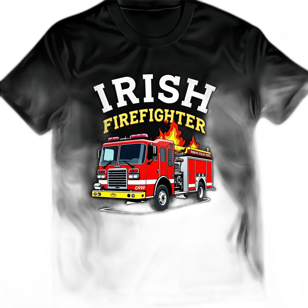 fire, black, t-shirt, graphic transparent PNG cut-out