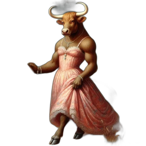 dress, animal, concept art, fantasy art transparent PNG cut-out