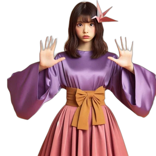 dress, 3d render, concept art, anime transparent PNG cut-out