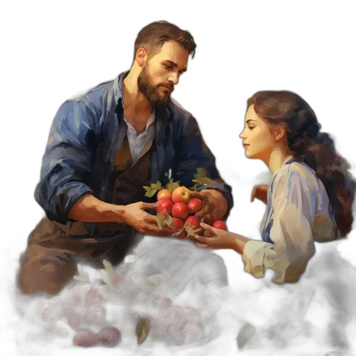 food, oil painting, photorealistic, concept art transparent PNG cut-out