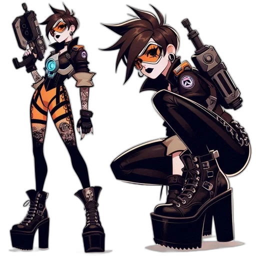 weapon, concept art, cyberpunk, comic book art transparent PNG cut-out