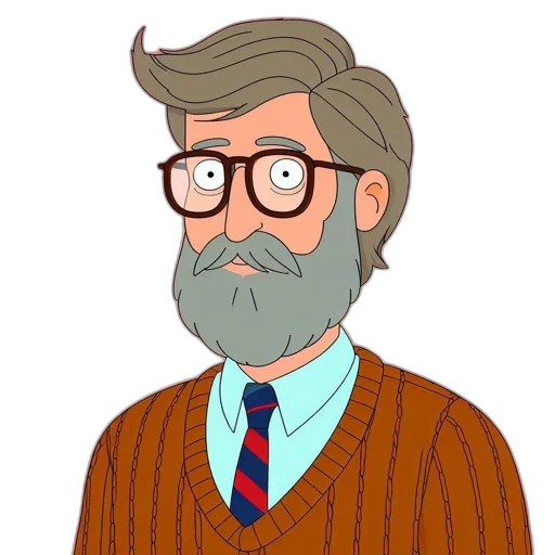 jacket, face, staff, cartoon transparent PNG cut-out