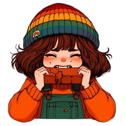 hat, jacket, face, pixel art transparent PNG cut-out