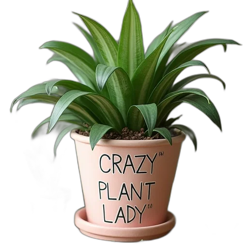 pot, planter, says, crazy transparent PNG cut-out