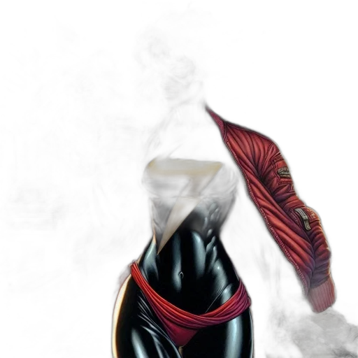 mask, weapon, jacket, dragon transparent PNG cut-out