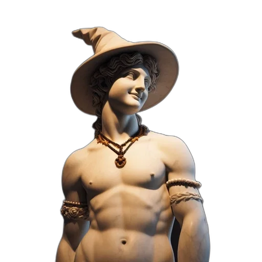 hat, staff, jewelry, sword transparent PNG cut-out