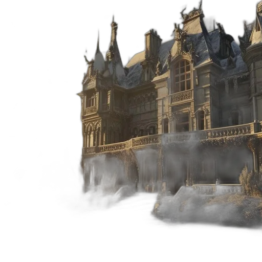 building, concept art, 3d render, fantasy art transparent PNG cut-out