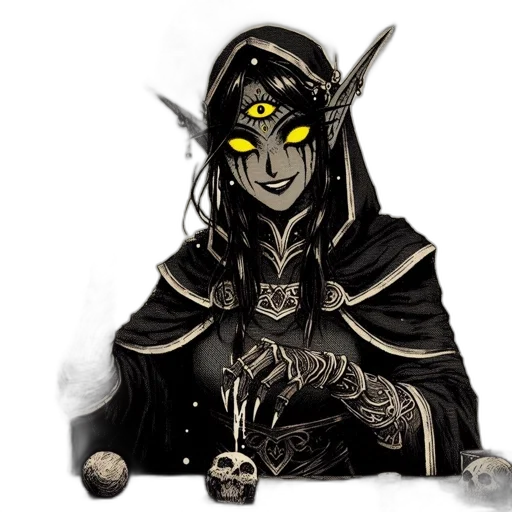 mask, staff, jewelry, fantasy art transparent PNG cut-out