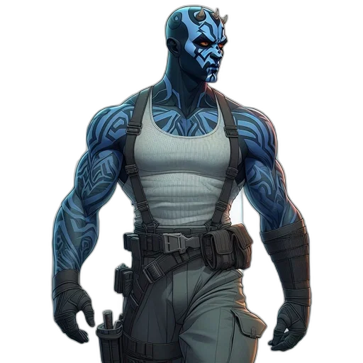 mask, concept art, comic book art, fantasy art transparent PNG cut-out
