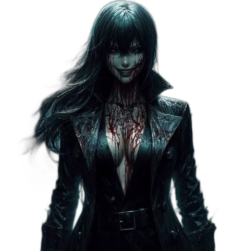 jacket, face, comic book art, concept art transparent PNG cut-out