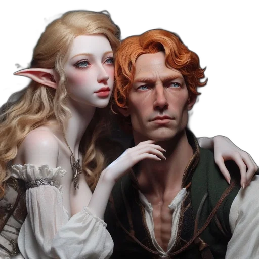 fantasy art, concept art, photorealistic, oil painting transparent PNG cut-out