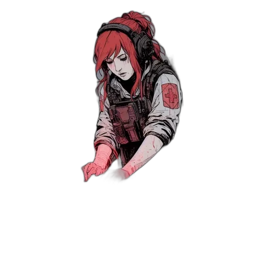 jacket, weapon, staff, creature transparent PNG cut-out