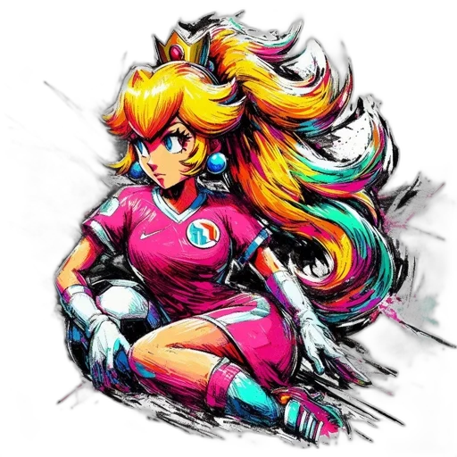 hair, dress, robot, vaporwave transparent PNG cut-out