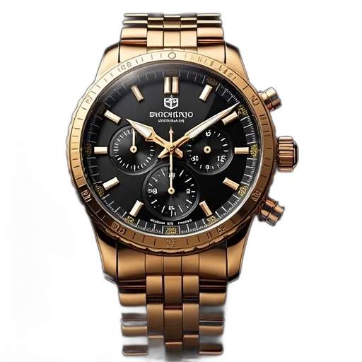 jewelry, golden, luxury, chronograph transparent PNG cut-out