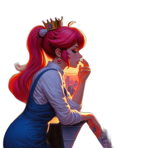 crown, dress, staff, concept art transparent PNG cut-out