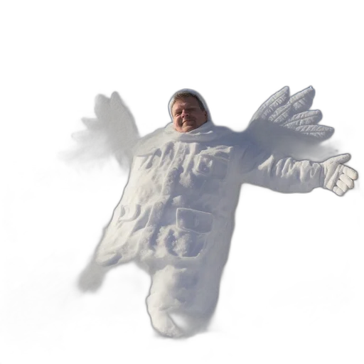 jacket, creature, face, staff transparent PNG cut-out