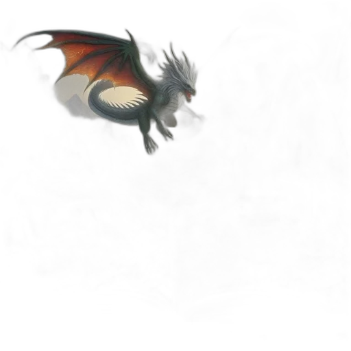 dragon, creature, animal, staff transparent PNG cut-out