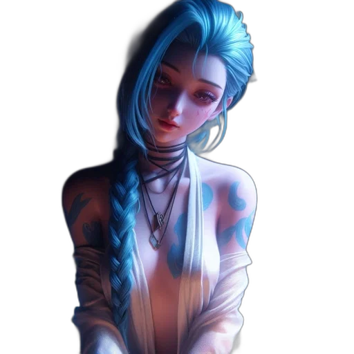 dress, jewelry, staff, hair transparent PNG cut-out