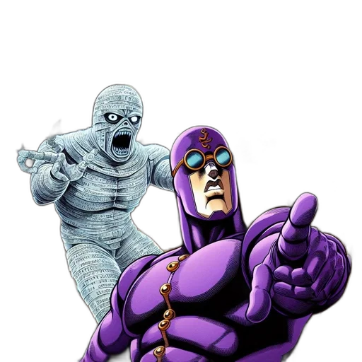 robot, comic book art, concept art, two transparent PNG cut-out