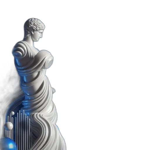 dress, robot, 3d render, concept art transparent PNG cut-out