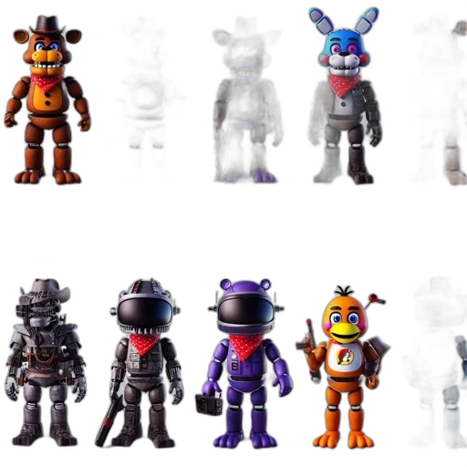 robot, concept art, 3d render, pixel art transparent PNG cut-out