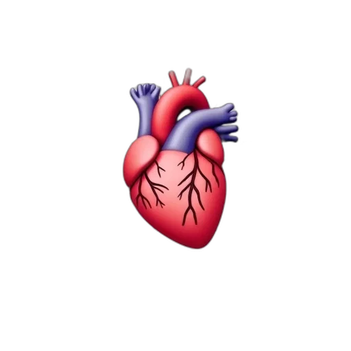 pixel art, 3d render, heart, infographics transparent PNG cut-out