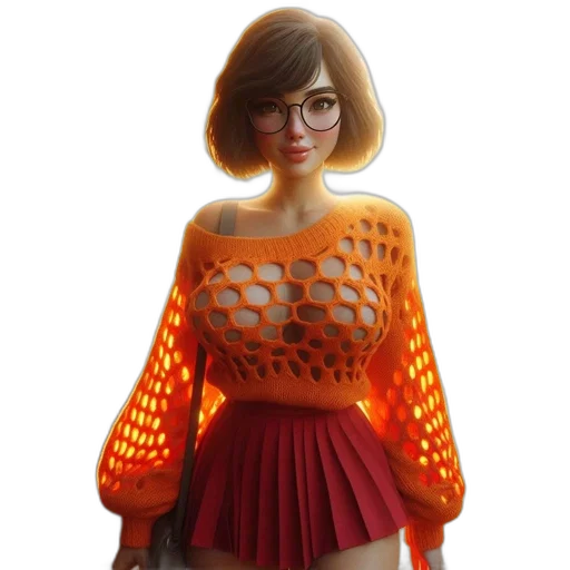 dress, jacket, 3d render, concept art transparent PNG cut-out
