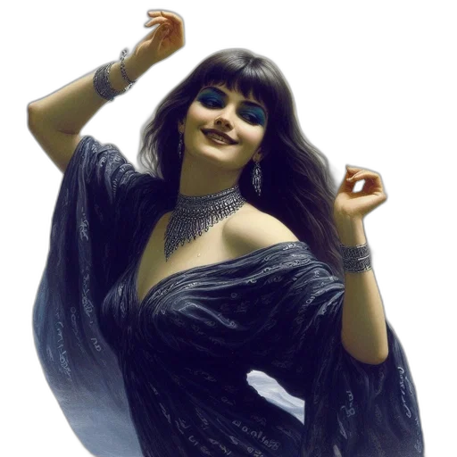 dress, jewelry, creature, concept art transparent PNG cut-out