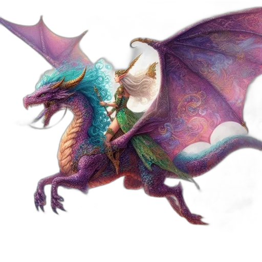 dragon, creature, animal, staff transparent PNG cut-out
