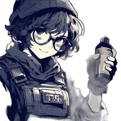 weapon, bottle, jacket, staff transparent PNG cut-out
