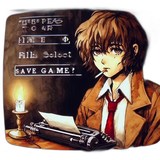 jacket, weapon, pixel art, anime transparent PNG cut-out