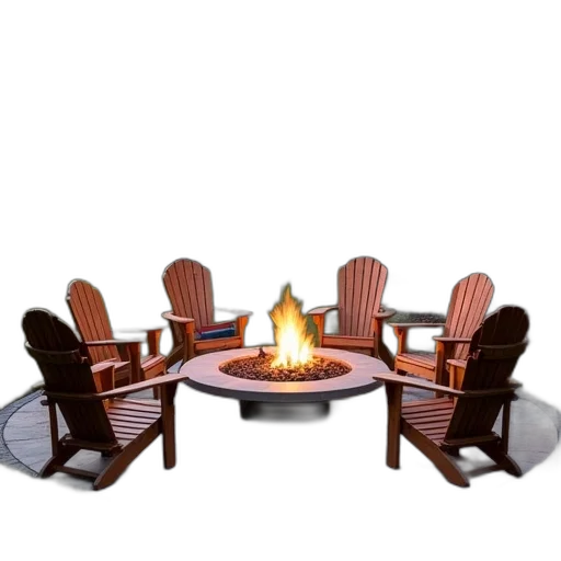 furniture, 3d render, fire, pit transparent PNG cut-out