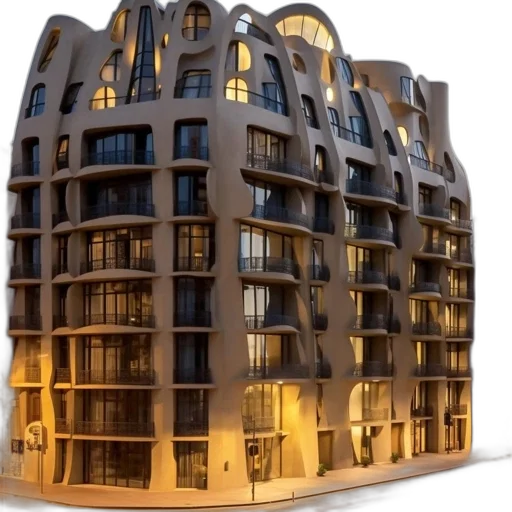 building, 3d render, photorealistic, concept art transparent PNG cut-out