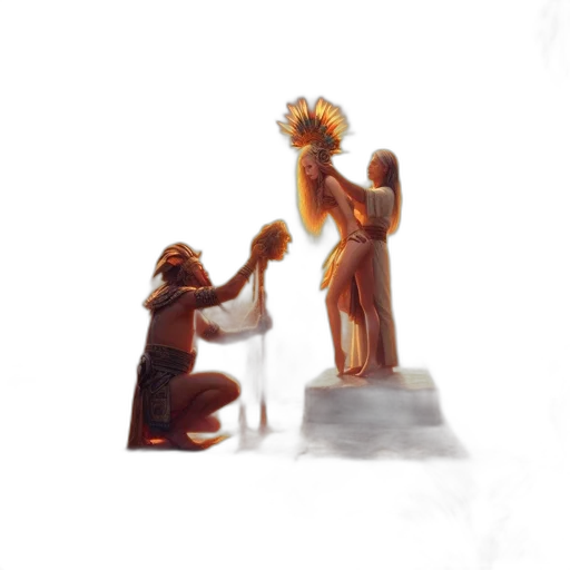 crown, staff, concept art, fantasy art transparent PNG cut-out