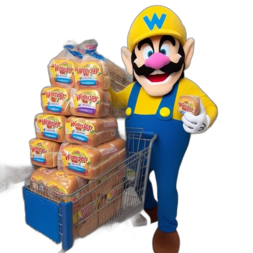 food, weapon, 3d render, mario-like transparent PNG cut-out