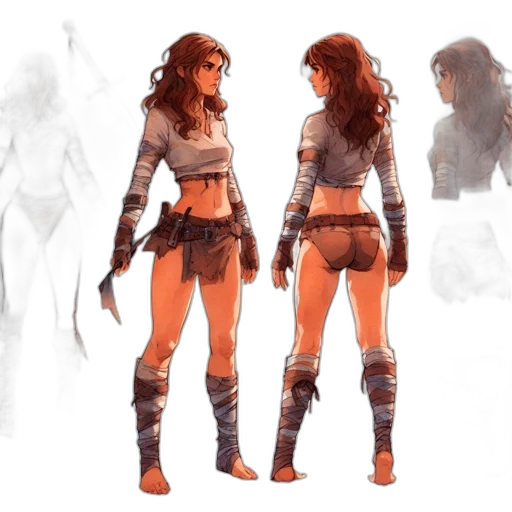 concept art, fantasy art, comic book art, pixel art transparent PNG cut-out