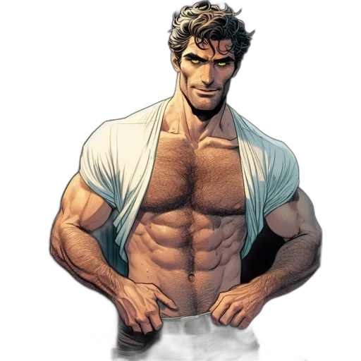 comic book art, concept art, cartoon, pixel art transparent PNG cut-out