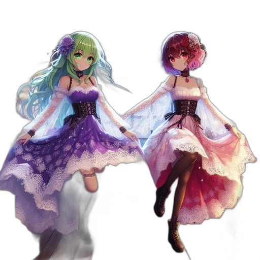 dress, concept art, pixel art, 3d render transparent PNG cut-out
