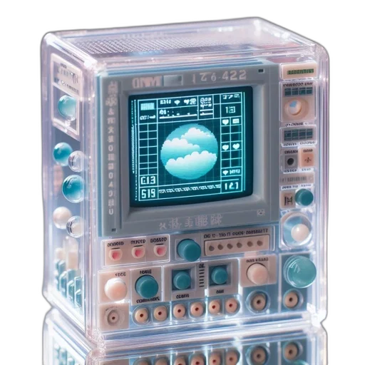 robot, jewelry, furniture, vaporwave transparent PNG cut-out