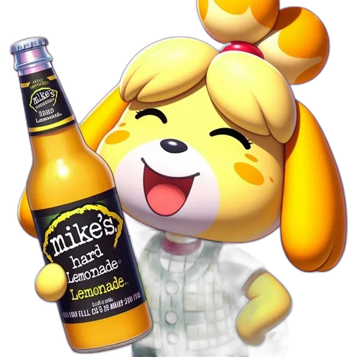 bottle, animal, 3d render, pixel art transparent PNG cut-out
