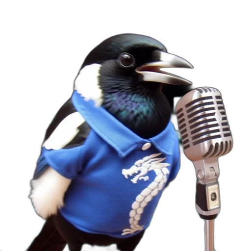 animal, staff, jacket, magpie transparent PNG cut-out