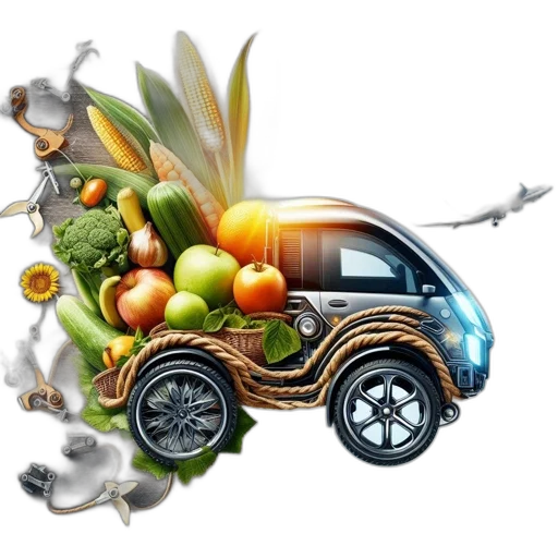 car, food, photorealistic, image transparent PNG cut-out