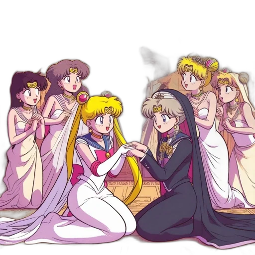 dress, crown, anime, cartoon transparent PNG cut-out
