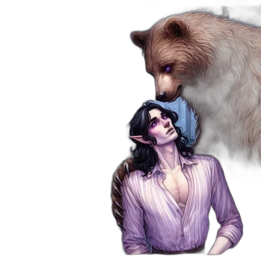 concept art, fantasy art, vaporwave, photorealistic transparent PNG cut-out