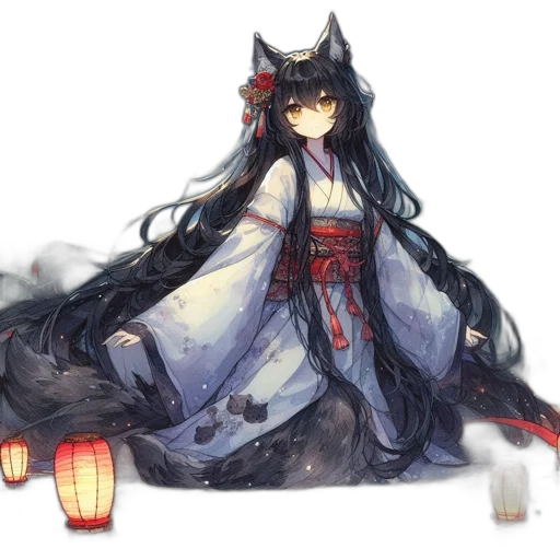dress, staff, dragon, fantasy art transparent PNG cut-out