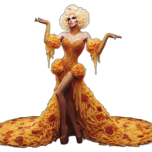 dress, crown, hair, concept art transparent PNG cut-out